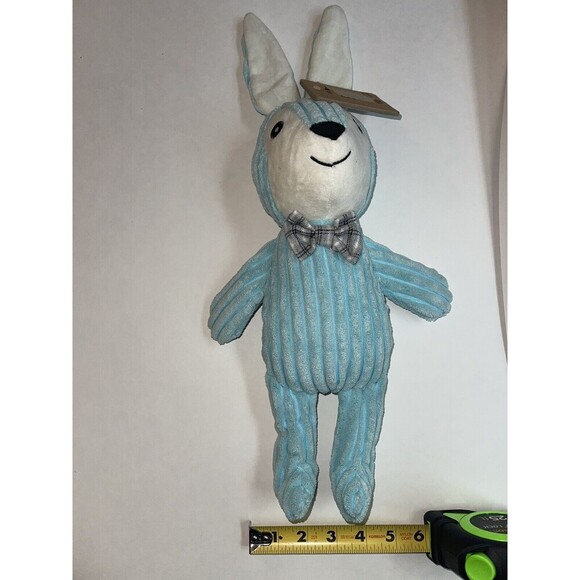 Pally Paws Blue Bunny Rabbit Squeaky Dog Toy New - Picture 2 of 5